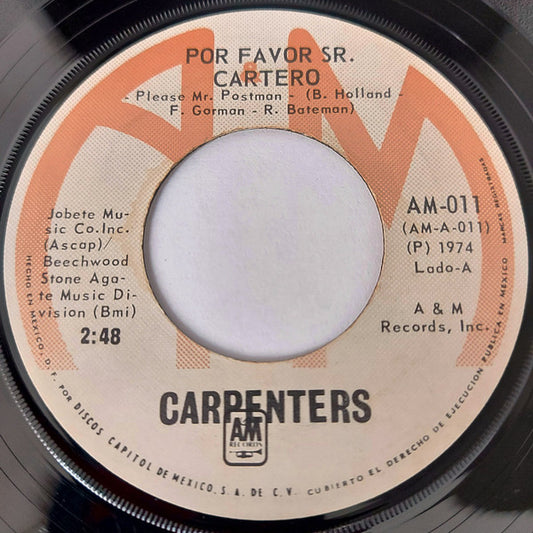 Carpenters : Por Favor Sr. Cartero = Please Mr. Postman (7", Single)