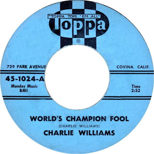 Charlie Williams : World's Champion Fool (7")