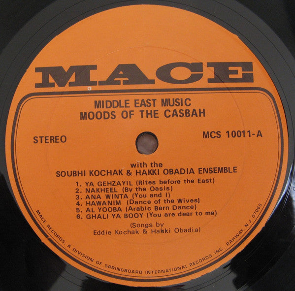 Soubhi Kochak & Hakki Obadia Ensemble : Middle East Music (Moods Of The Casbah) (LP, Album)