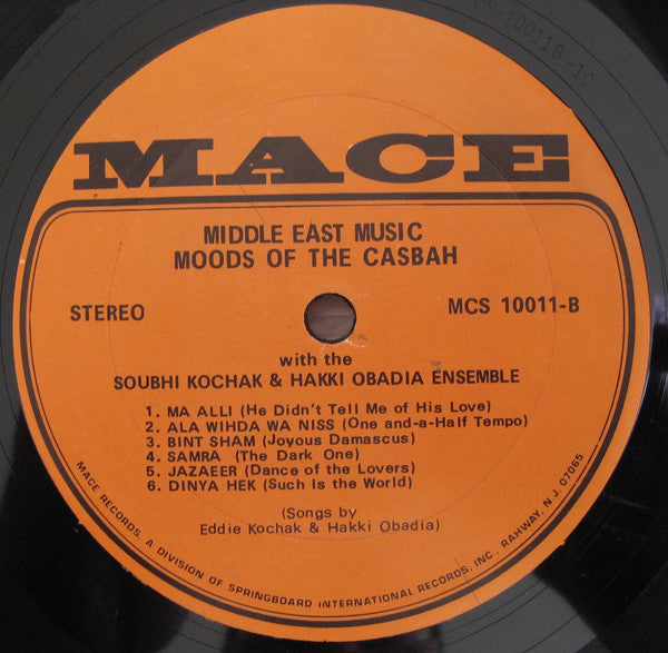 Soubhi Kochak & Hakki Obadia Ensemble : Middle East Music (Moods Of The Casbah) (LP, Album)