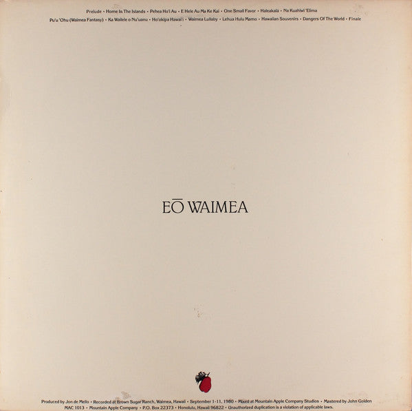 The Brothers Cazimero : Hawaii, In The Middle Of The Sea (LP, Album)