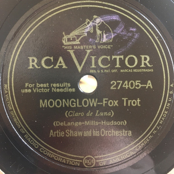 Artie Shaw And His Orchestra / Artie Shaw And His Gramercy 5—.* : Moonglow / My Blue Heaven (Shellac, 10", RP, Ind)