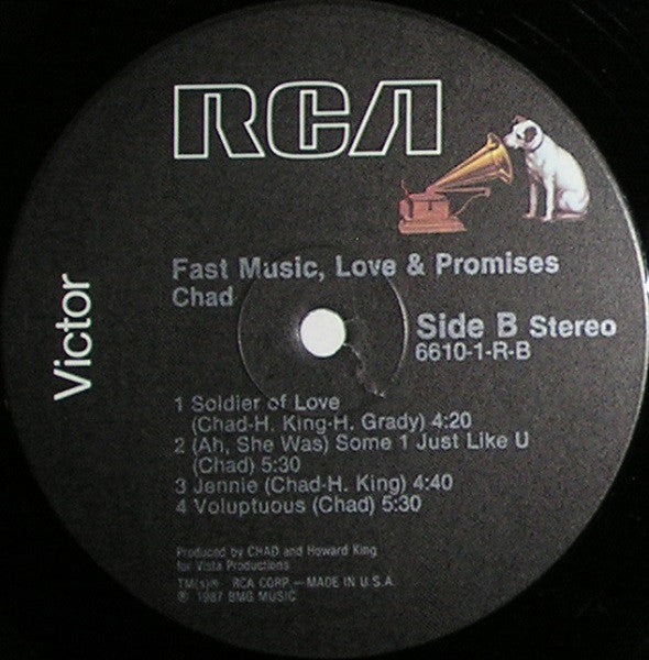 Chad : Fast Music, Love & Promises (LP, Album)