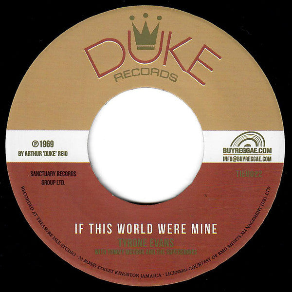 Alton Ellis / Tyrone Evans : If I Could Rule The World / If This World Were Mine (7")