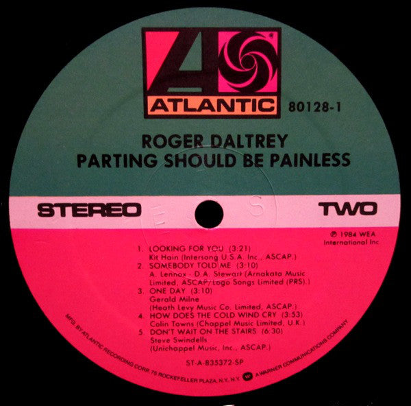 Roger Daltrey : Parting Should Be Painless (LP, Album, Spe)