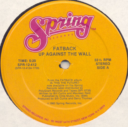 The Fatback Band : Up Against The Wall (12")