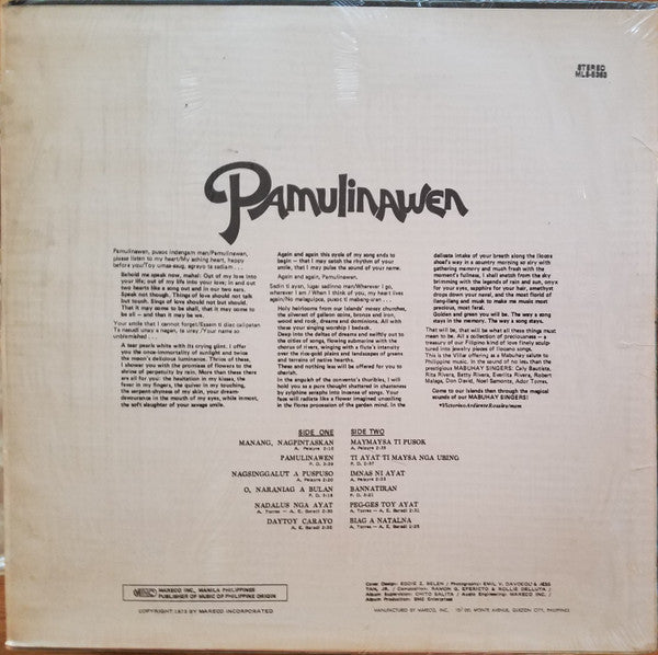Mabuhay Singers : Pamulinawen (LP)