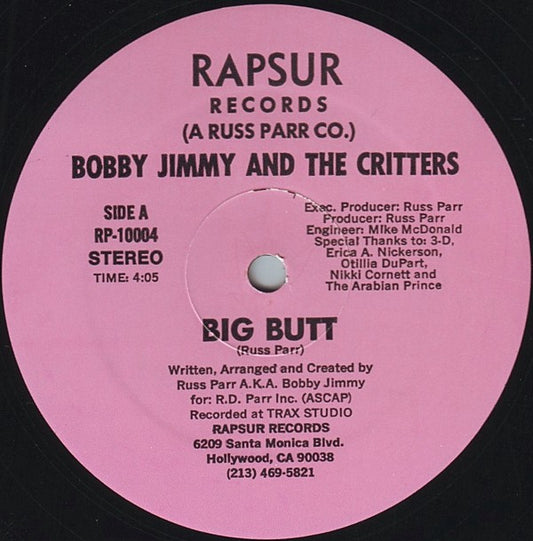 Bobby Jimmy And The Critters : Big Butt (12", Single)