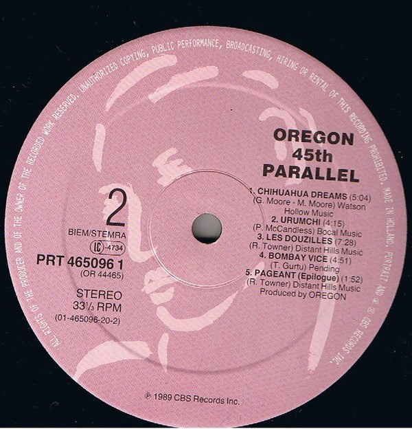 Oregon : 45th Parallel (LP, Album)