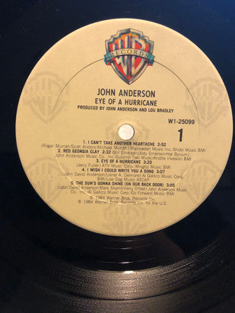 John Anderson (3) : Eye Of A Hurricane (LP, Album, Club)