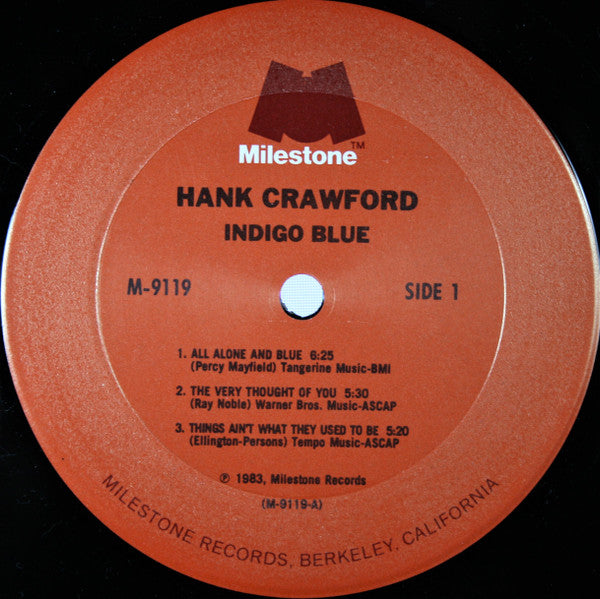 Hank Crawford : Indigo Blue (LP, Album, Pit)