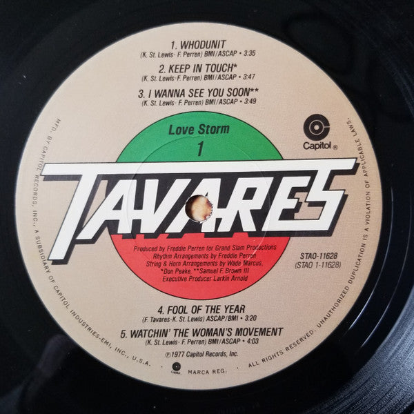 Tavares : Love Storm (LP, Album, Gat)