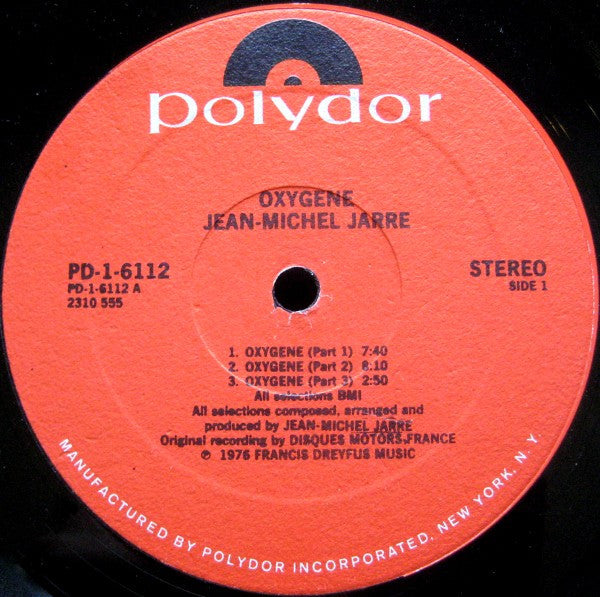 Jean-Michel Jarre : Oxygene (LP, Album, PRC)