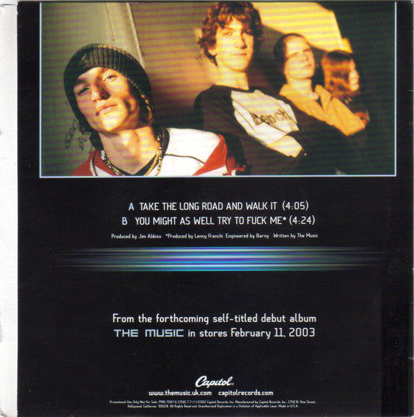 The Music : Take The Long Road And Walk It (7", Promo, Blu)