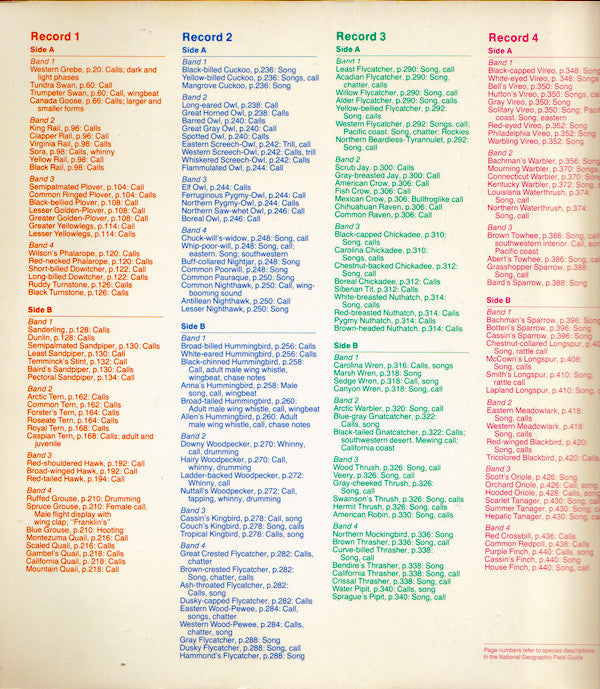 Various : Guide To Bird Sounds (4xFlexi, 9")