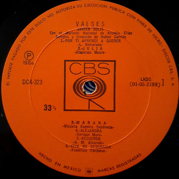 Javier Solís : Valses (LP, Album)
