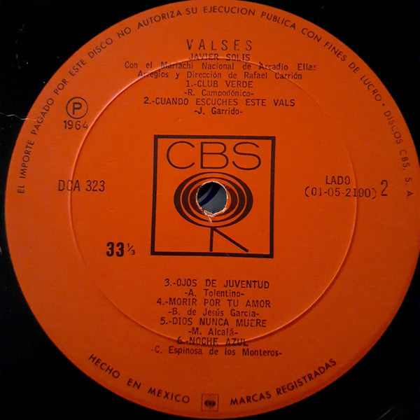 Javier Solís : Valses (LP, Album)