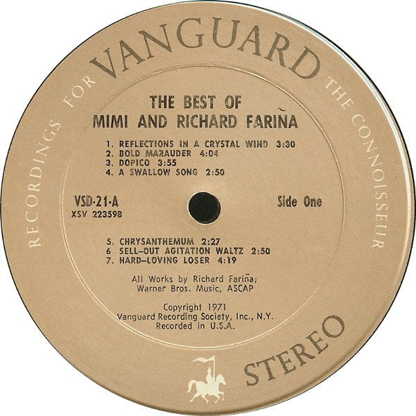 Mimi & Richard Fariña* : The Best Of Mimi & Richard Fariña (2xLP, Comp)