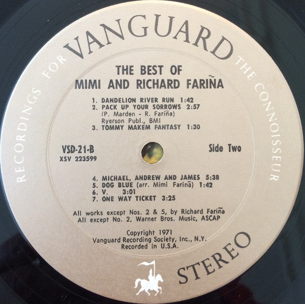 Mimi & Richard Fariña* : The Best Of Mimi & Richard Fariña (2xLP, Comp)