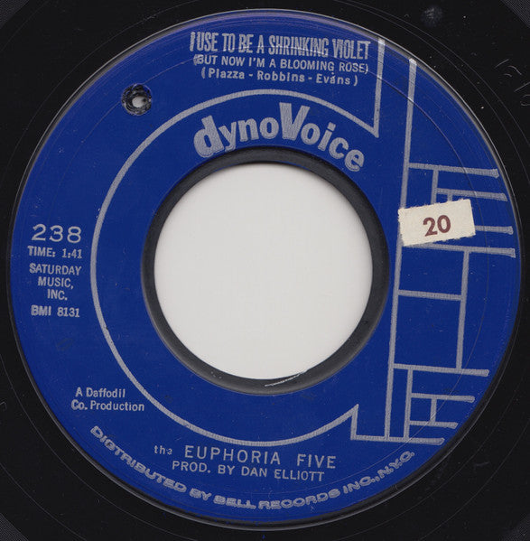 The Euphoria Five : Euphoria / I Used To Be A Shrinking Violet (7", Single, Styrene)