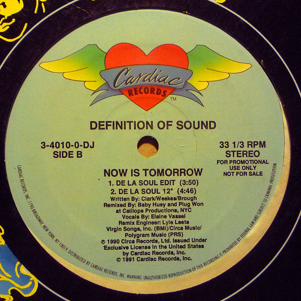 Definition Of Sound : Now Is Tomorrow (12", Promo)