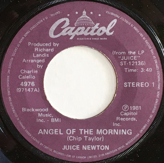Juice Newton : Angel Of The Morning (7", Single)