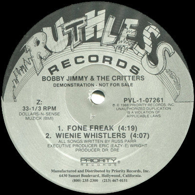 Bobby Jimmy & The Critters* : NY/LA Rappers / Fone Freak (12", Promo)