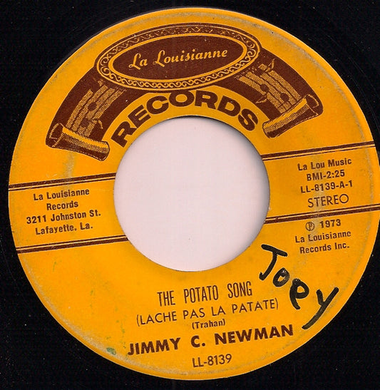 Jimmy C. Newman : The Potato Song (Lache Pas La Patate) (7")