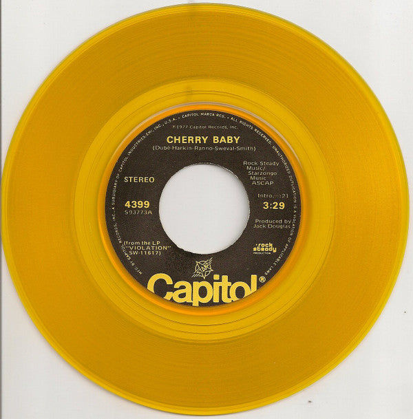Starz (2) : Cherry Baby b/w Rock Six Times (7", Single, Styrene, Yel)