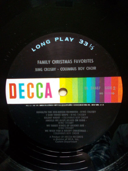 Bing Crosby And The Columbus Boychoir : Bing Crosby And The Columbus Boychoir Sing Family Christmas Favorites (LP, Comp, Mono, Ltd)