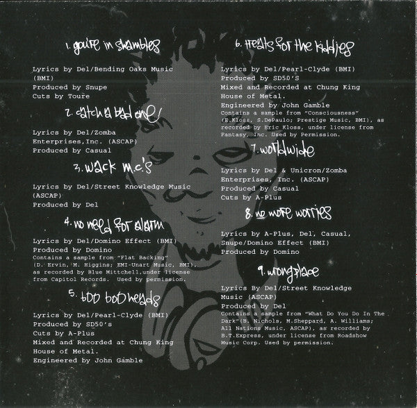 Del! The Funky Homosapien* : No Need For Alarm (CD, Album)