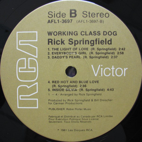 Rick Springfield : Working Class Dog (LP, Album)