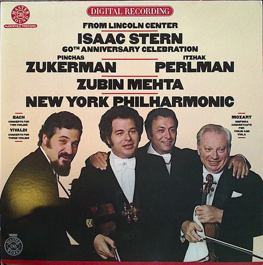 Isaac Stern, Pinchas Zukerman, Itzhak Perlman, Zubin Mehta, New York Philharmonic : From Lincoln Center Isaac Stern 60th Anniversary Celebration  (LP)