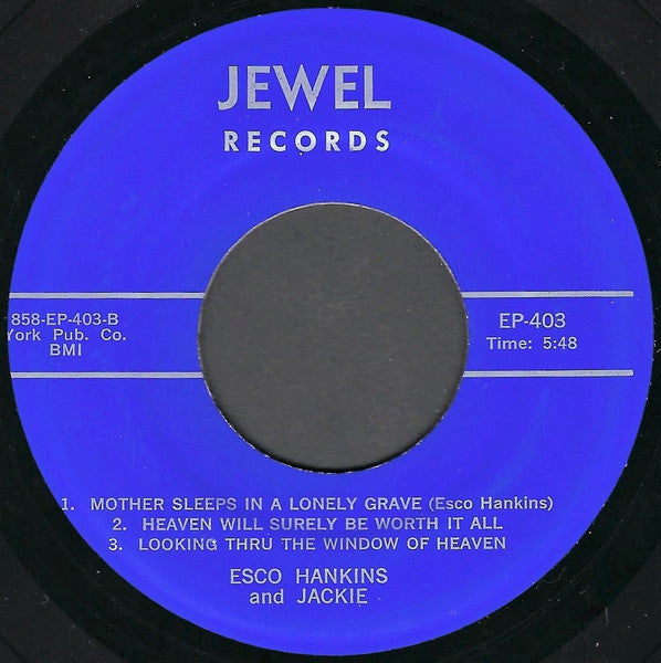 Esco Hankins And Jackie, Ted Mullins : Beyond The Blue Skies (7", EP)