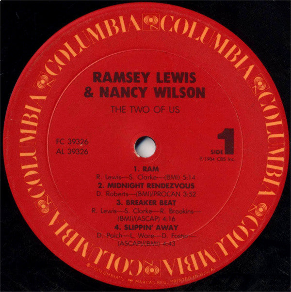 Ramsey Lewis & Nancy Wilson : The Two Of Us (LP, Album)