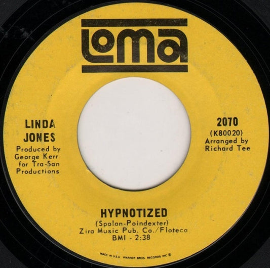 Linda Jones : Hypnotized / I Can't Stop Lovin' My Baby (7", Styrene, Pit)