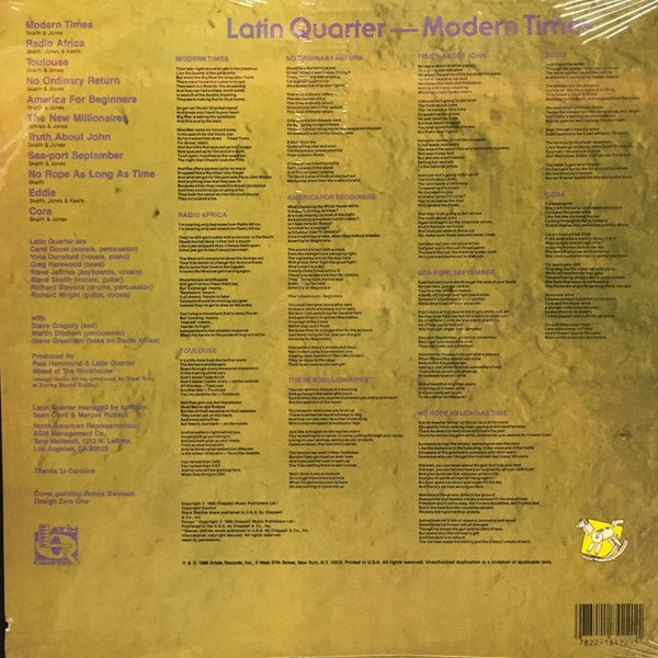 Latin Quarter : Modern Times (LP, Album)