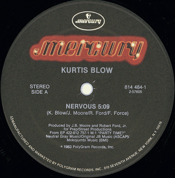 Kurtis Blow : Nervous (12")