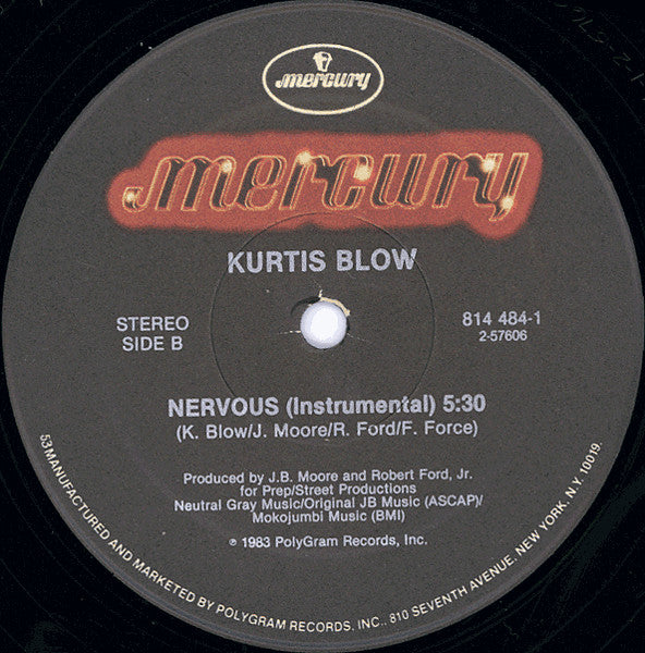 Kurtis Blow : Nervous (12")