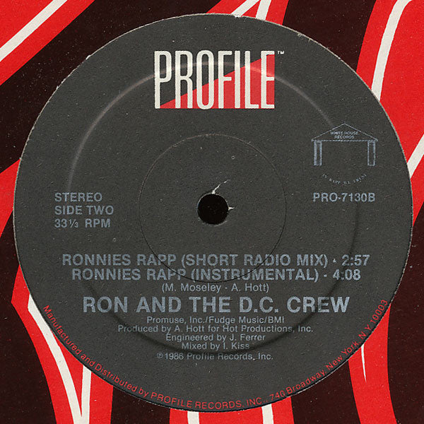 Ron And The D.C. Crew : Ronnies Rapp (12", Single)