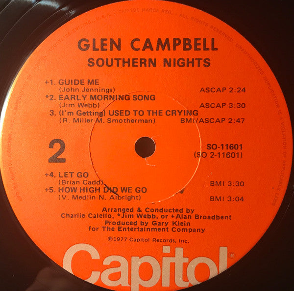 Glen Campbell : Southern Nights (LP, Album, Jac)