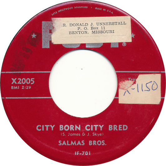 Salmas Bros.* : City Born City Bred (7")