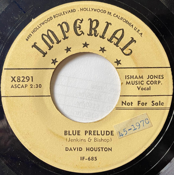 David Houston : Blue Prelude / I'm Sorry I Made You Cry (7", Single, Promo, Smo)