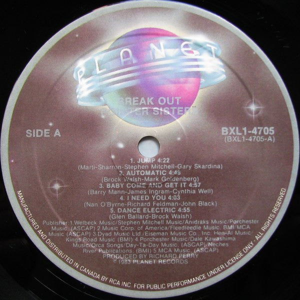 Pointer Sisters : Break Out (LP, Album)