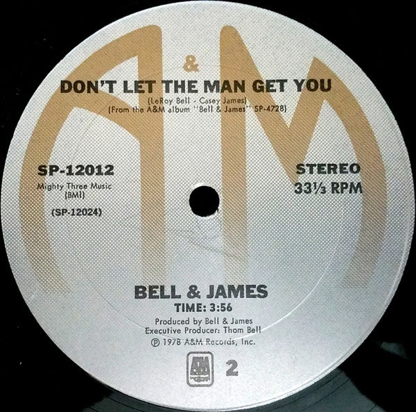 Bell & James : Livin' It Up (Friday Night) (12")