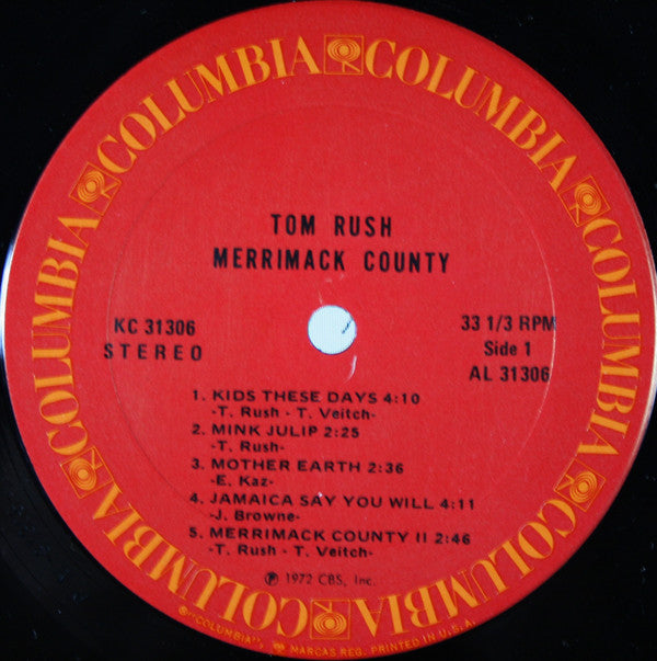 Tom Rush : Merrimack County (LP, Album, Ter)