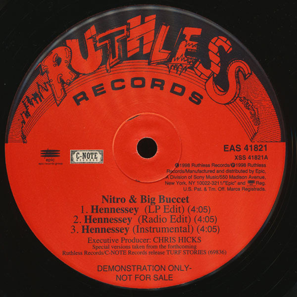 Nitro* & Big Buccet / DMX & Yukmouth feat. Dragon* : Hennessey / Ryde Or Die (12", Promo)