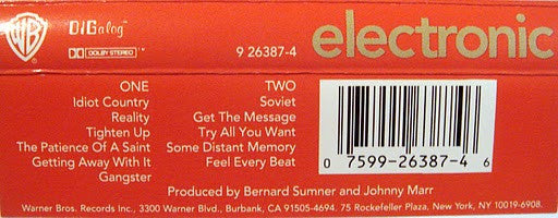 Electronic : Electronic (Cass, Album, SR,)