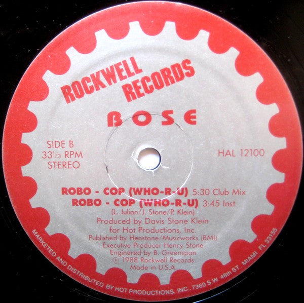 BOSE* : Robo Cop (Who-R-U) (12")