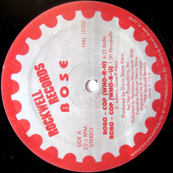 BOSE* : Robo Cop (Who-R-U) (12")